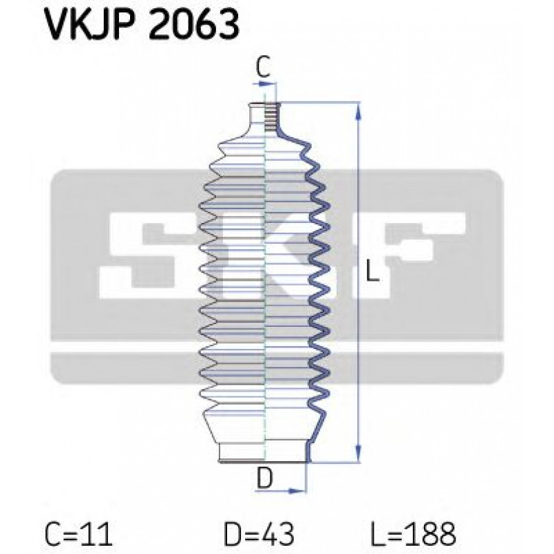 VKJP 2063 SKF - Пильовик привідного валу